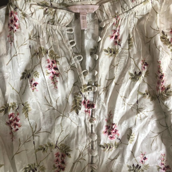 REBECCA TAYLOR Ivie Sleeveless Ruffle Button-Front Dress - Picture 3 of 5